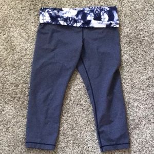 Lululemon crops with fold over waist